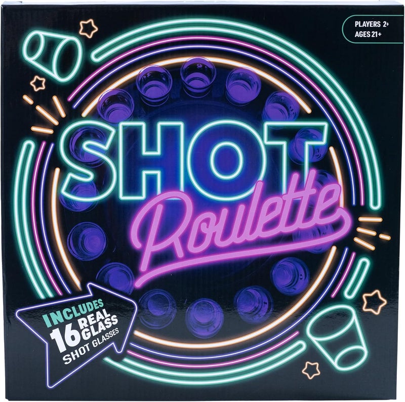 Endless Games Shot Roulette Hydration Game – Spin The Wheel Party Game for Adults | Includes Shot Glasses and Roulette Set | 2+ Players, Ages 21+ - Image 1